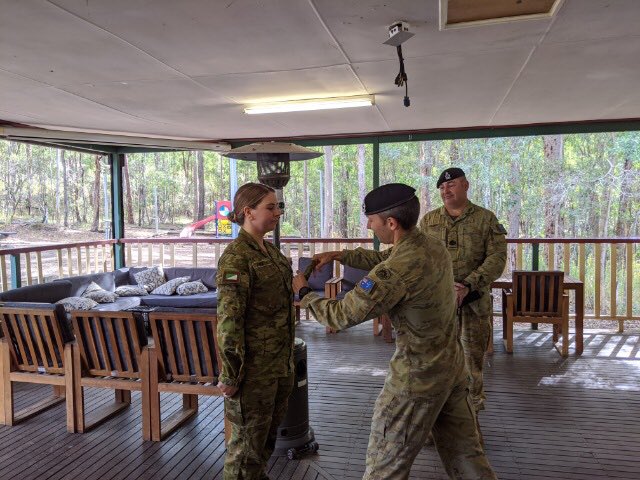 helmandproject's tweet photo. A delight today to help @AustralianArmy commission LCPL Amy Johnston as Army’s newest Lieutenant! Amy will serve as a Specialist Service Officer in the Education Corps, sharpening Army’s #intellectualedge! The smile says it all @Curtis_PME @EducateSmarter https://t.co/UOqHMrOTEC