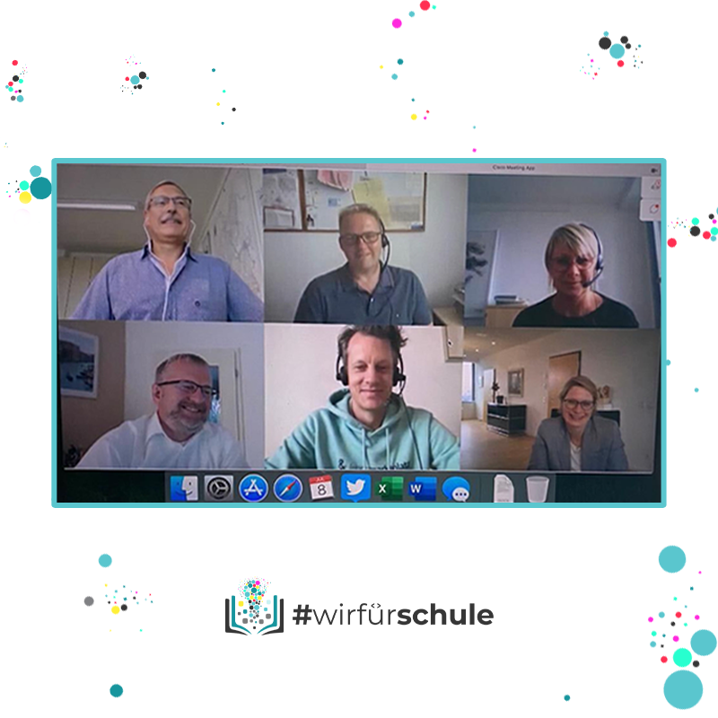 wirfuerschule's tweet photo. #wirfürschule im Videocall mit der Kultusministerkonferenz (KMK). Unsere Initiator*innen @VerenaDE &amp; @maxmaendler haben die Hackathon-Ergebnisse u.a. der KMK-Präsidentin &amp; rheinland-pfälzischen Bildungsministerin Dr. Stefanie Hubig &amp; Generalsekretär Udo Michallik präsentiert. 🚀 https://t.co/rNhpMCLKhR