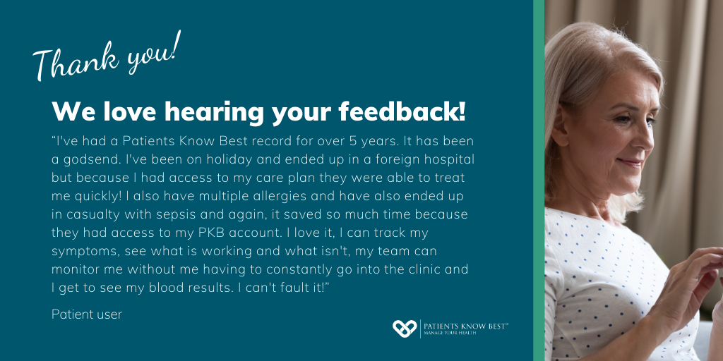 patientsco's tweet photo. Nobody wants to end up in hospital abroad but imagine if those professionals treating you didn't have access to important information about your health. This patient user saw the invaluable benefits of having a @patientsco record when they became unwell on holiday. #borderless https://t.co/V9dt32ETx3