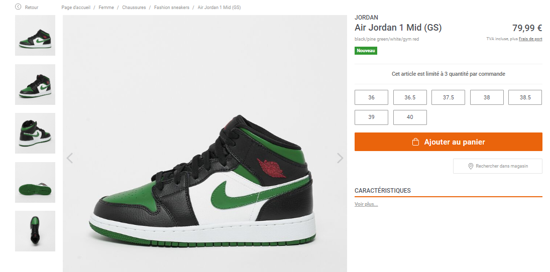 jordan 1 pine green snipes