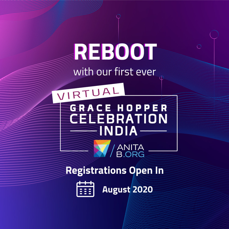 AnitaBorg_India's tweet photo. We’re ready to host Asia’s largest gathering of women technologists at The Grace Hopper Celebration India 2020! Are you ready to join us, online, at our first-ever virtual GHCI?

#womenintech #GHCI #GraceHopperCelebrationIndia #GHCI20 #AnitaBorgIndia https://t.co/2T4Jwwzqrs