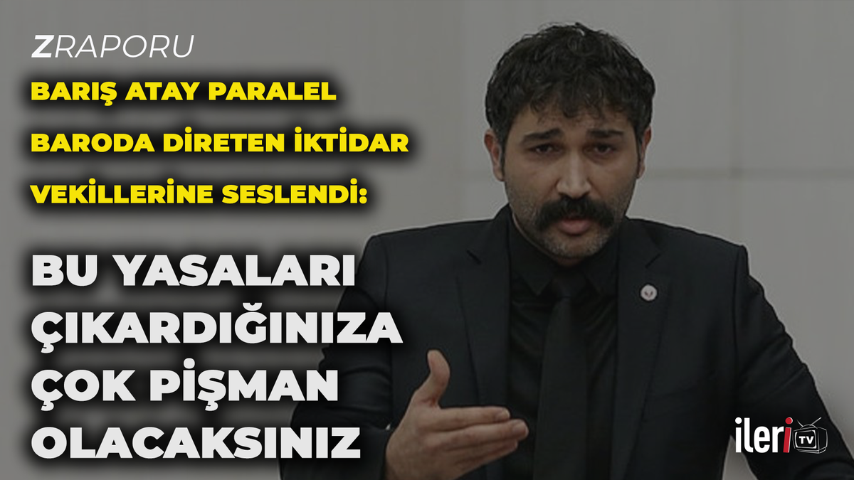 ileritv's tweet photo. Barış Atay: Avukatlar kalıcı, siz gidicisiniz

Muhalefet tarafından "paralel baro düzenlemesi" olarak adlandırılan kanun teklifinin görüşüldüğü Genel Kurul'da
Barış Atay,  paralel baro düzenlemesine karşı konuşma yaptı.

Tamamı için: https://t.co/yCYP8TCjnZ https://t.co/TwV83RuS7X