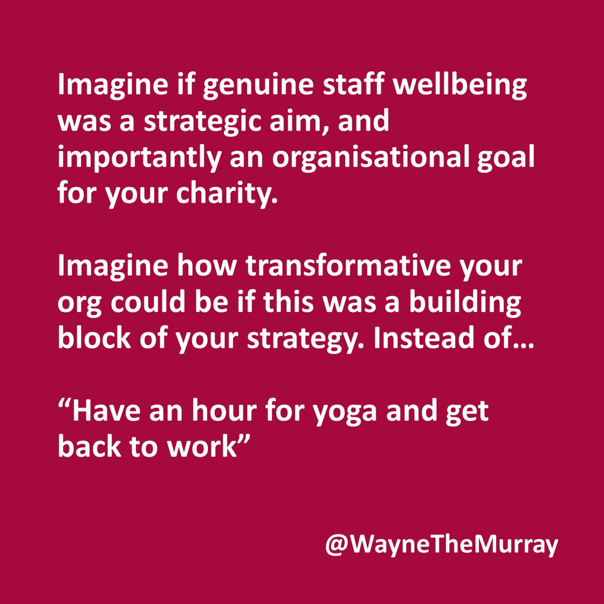 WayneTheMurray's tweet photo. Just a thought. @MurrayAndWarner https://t.co/ys405sawfk