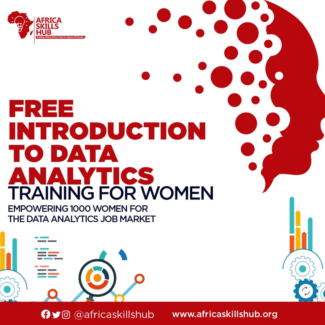 ASHAfrica_'s tweet photo. APPLICATIONS ARE OPEN!
Become a Data Analyst for free.
This program seeks to train women between the ages of 18-35 years for the Data Analytics Job Market.
Take advantage now!
Apply: https://t.co/F01CWuVjLH
Start: August 2020
Duration: 4 Saturdays
#ASHTrainings https://t.co/ESdVecd4G1