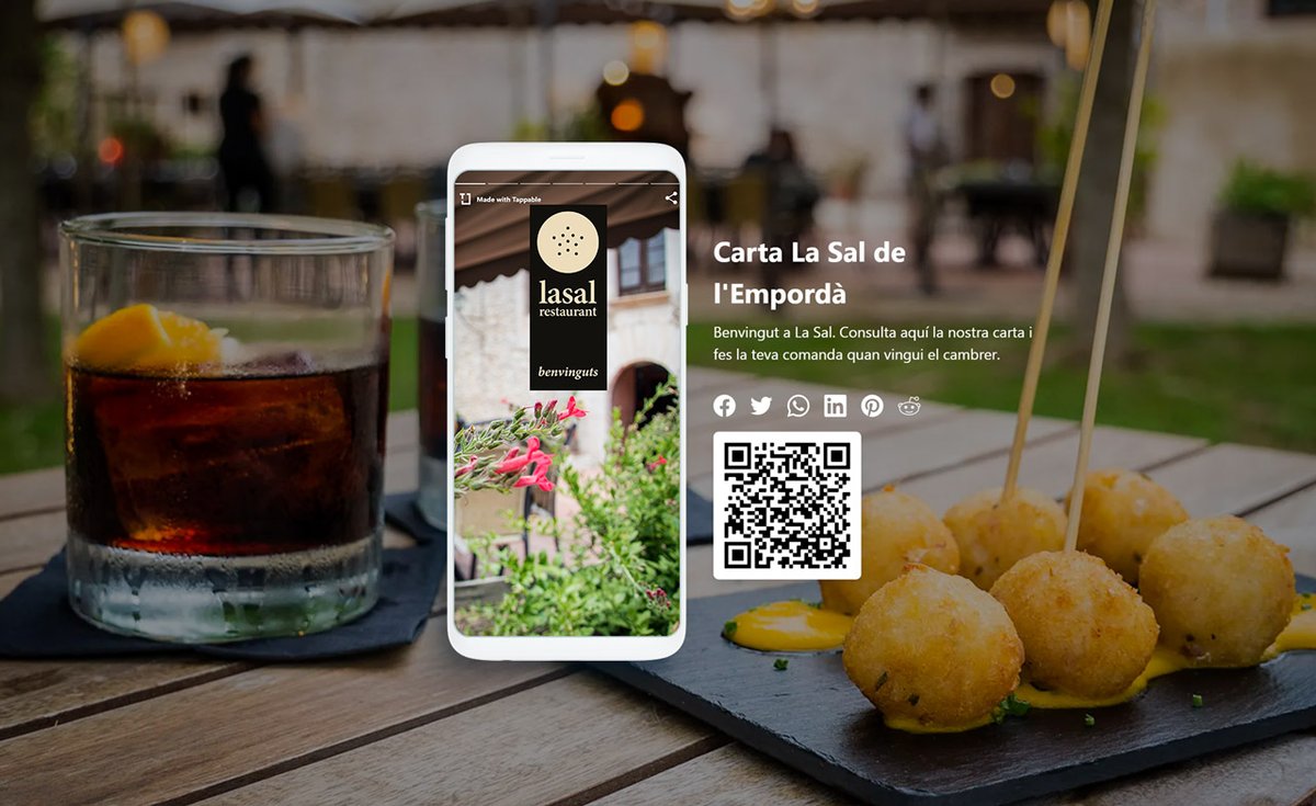 SokvistWeb's tweet photo. CONTACTLESS > La Sal de l'#Empordà també ens ha demanat aquesta solució per a mostrar la seva carta sense haver de donar-la físicament als clients. Quan fas la reserva t'envien el link per whatsapp, o trobes el #QR en llocs estratègics quan arribes al #restaurant https://t.co/i7JFWbd6hw
