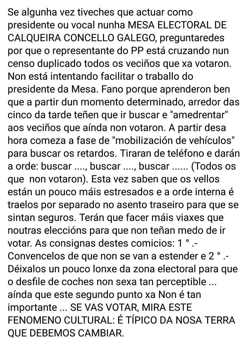 AMaldizer's tweet photo. Para a gente mais nova... este é o procedimento de carretagem habitual do PP na Galiza.
#AnaPresidentA https://t.co/DlacQwH5Qg