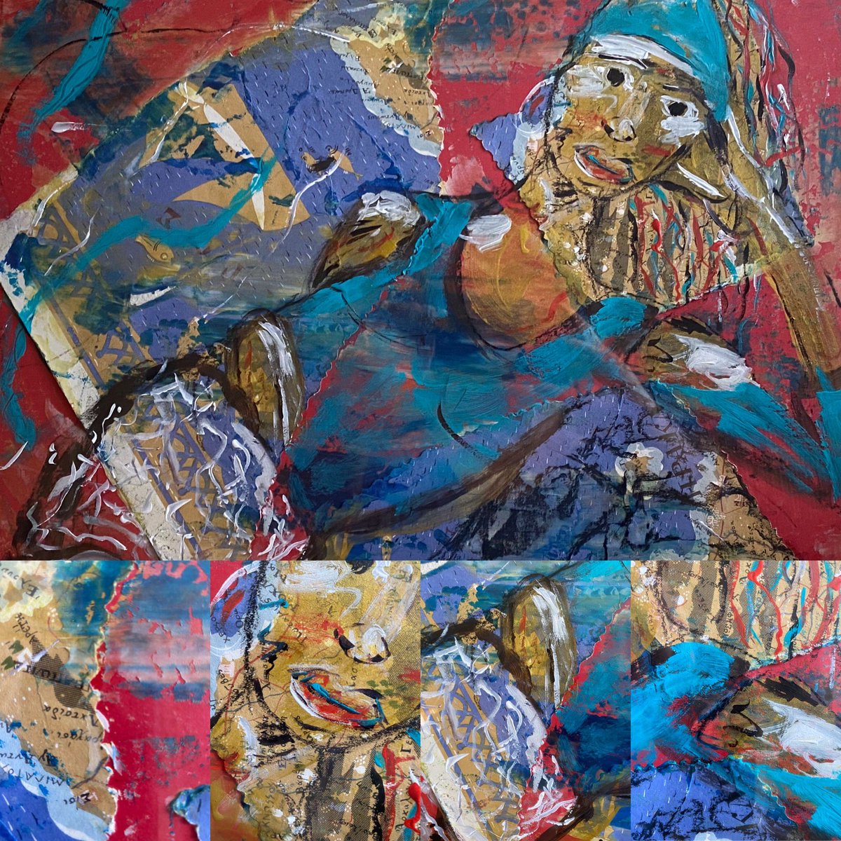 TheatreCrafty's tweet photo. Benedicta
- 27.3 x 23.3 inches
- mixed media on paper
- framed
- $1400 AUD inc del
-#contemporaryart #semiabstractart #figurativeart #experimentalmarkmaking 
#mixedmedia #workonpaper #acrylicpaint #oilpastel #softpastel #collage #antiquemap from #Greece https://t.co/VeRLiBRP4t