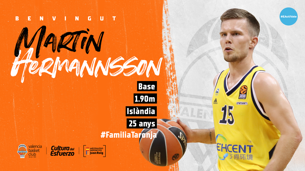 valenciabasket's tweet photo. 🧡 ¡Bienvenido a la #FamiliaTaronja, @hermannsson15!

Cas 👉 Valencia Basket alcanza un acuerdo con Martin Hermannsson para las 2 próximas temporadas
https://t.co/0d7LaMW4Z9

Val 👉 https://t.co/bqUTQdGCxg

Eng 👉 https://t.co/BCanALbInW

#EActíVate

🤝 Colabora @Pinturas_Isaval https://t.co/ZnM0dO8WlW