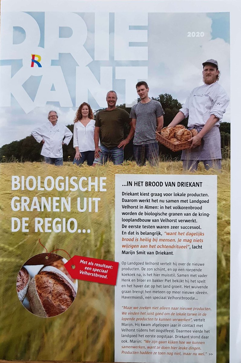 Onze week in foto's genomineerd door <a href="/wAtePas/">Watermens🐰🌱</a> (7/7). 
Biologische granen van Landgoed Velhorst in het brood van <a href="/Ambachtscentrum/">Driekant</a>. #Driekant kiest graag voor lokale producten. Lees meer in de nieuwsbrief van Driekant: driekant.nl/driekant-zomer…

#lokaal #korteketen #biologisch