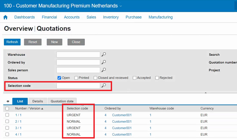PieterHamans's tweet photo. Sprint demo Exact voor Handel/Productie toont ondersteuning van selectiecodes in offertes. https://t.co/hmhncMaGps @Exact_NL @Exact_BE Binnenkort beschikbaar! https://t.co/4vzDIbuJXi