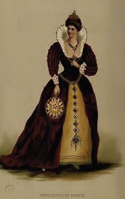 Love revisiting research into #19thc century #fancydress practices. The attention to detail was eye watering. This 1893 #Tudor inspired costume from #HouseofWorth, bears some similarities with a colour plate from Ardern Holt’s publication Fancy Dresses Described <a href="/MuseodelTraje/">Museo del Traje, Madrid</a>