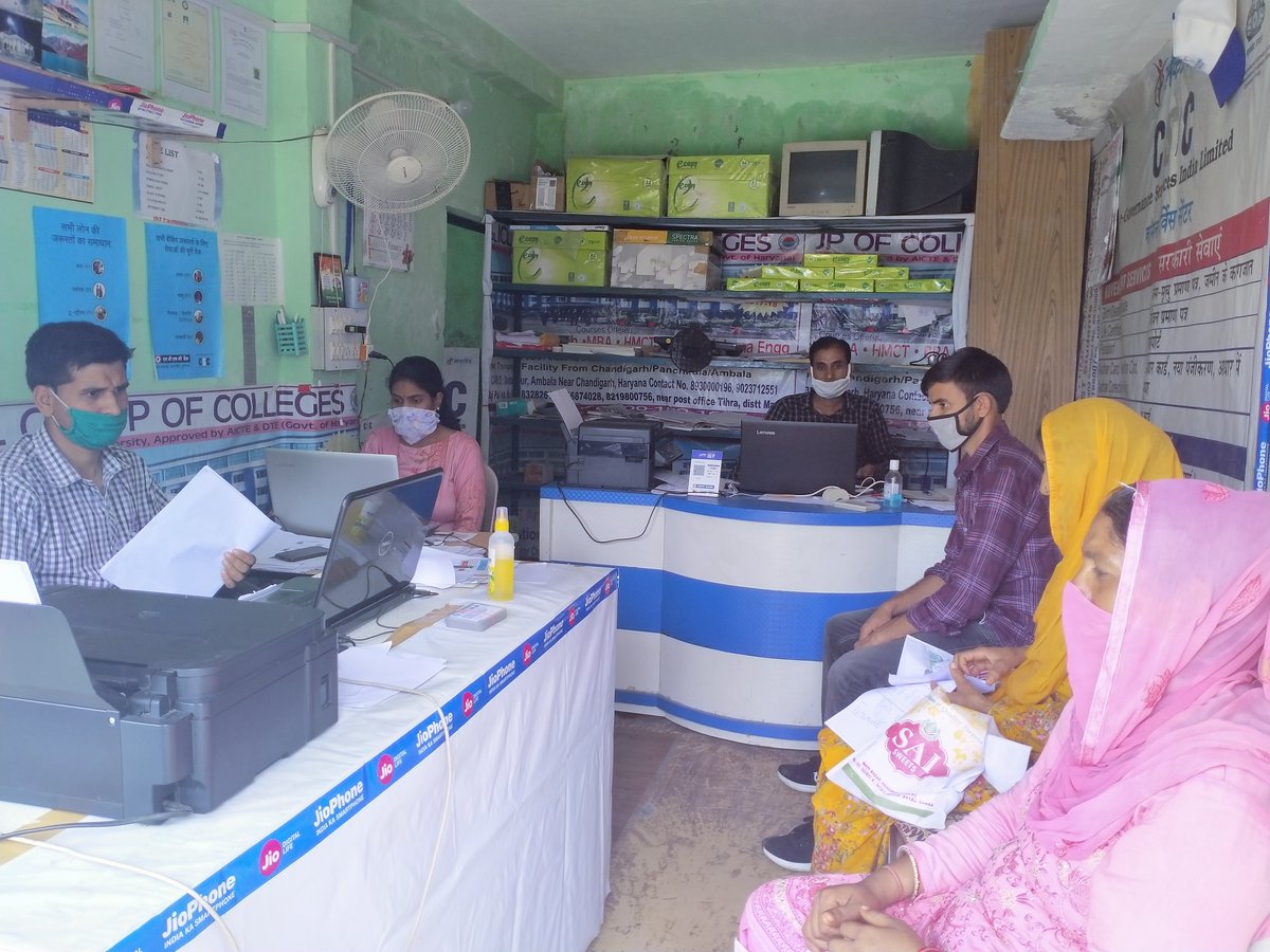 csctihra2's tweet photo. Common Service Centres are the Digital India programme. They are the access points for delivery of various electronic and Digital services to villages. In #csc@tihra we are providing all digital services Telemedicine, Telelaw, CSC Grameen e store,  to people near to their home. https://t.co/ISb2RPfNjV
