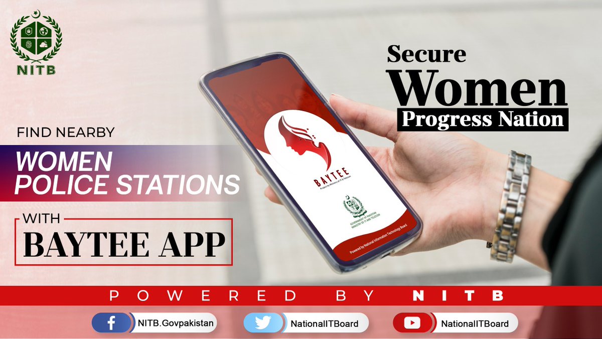 NationalITBoard's tweet photo. Empowering Women in #Digital Era with“Baytee” app. Download the app for multiple features, bringing #ease into the lives of #women...
Link: https://t.co/GLkYcWhT1M

Developed by @NationalITBoard For @MoitOfficial
 @ShabahatAShah
 @SyedAminulHaque
 @UN_Women
 @cwpaus
  @pid_gov https://t.co/wuKrRlxeZL