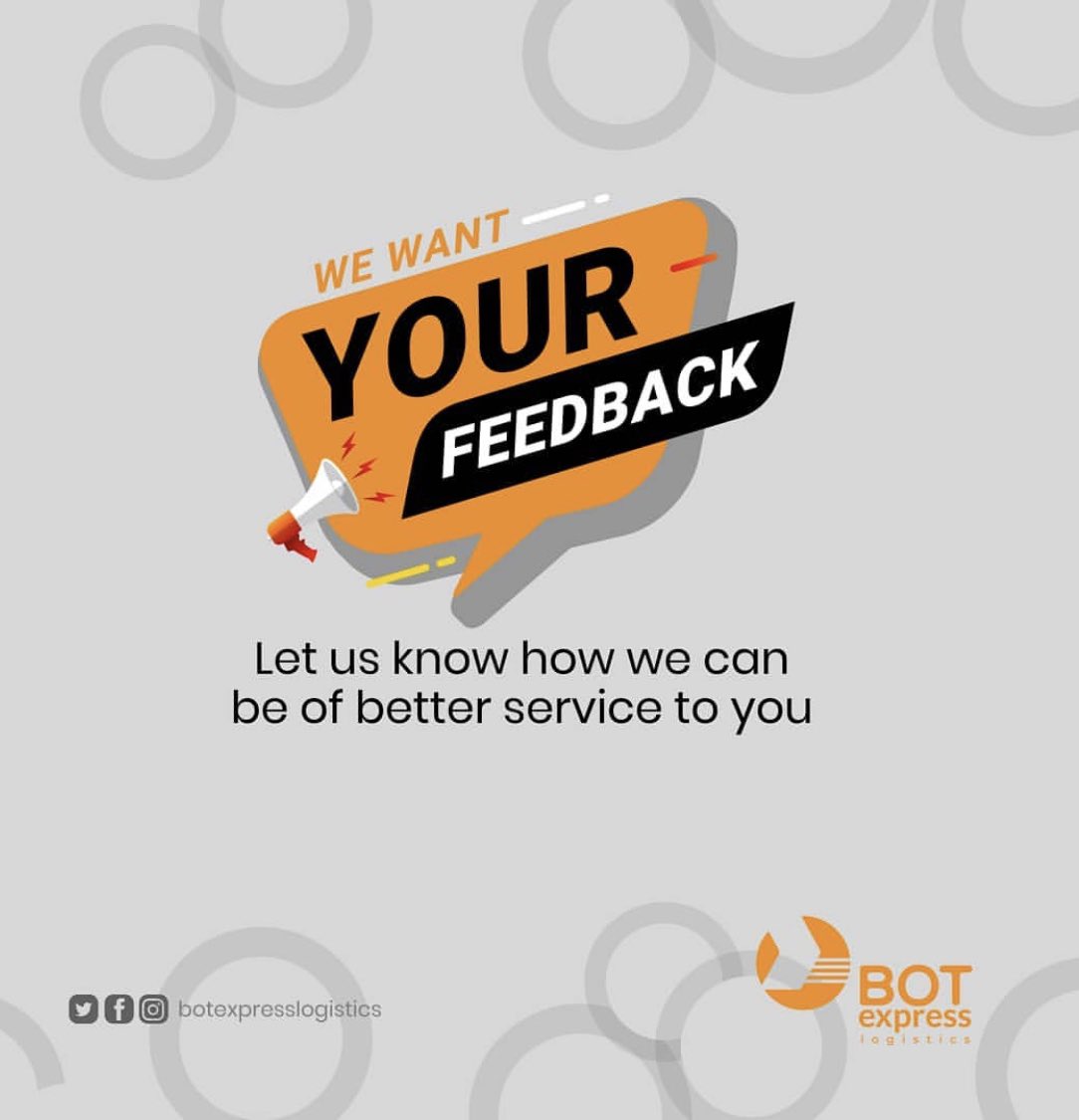 botexpresslog's tweet photo. Kindly spare us less than a minute to tell us how to serve you better #BotExpressLogistics #bot #botexpress #safe #secure #expeditious #wordwide #onlyfansbabe #IgweTacha https://t.co/cRFoggjmPJ