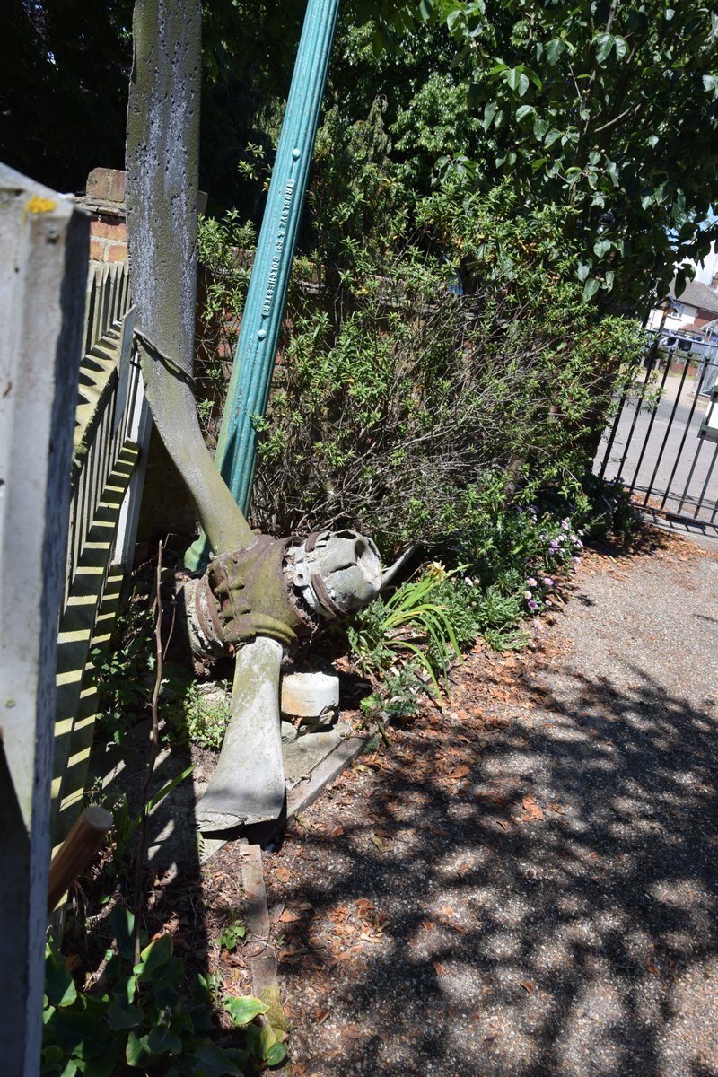 We begin at Mersea Museum, looking at locally dredged objects outside the building. Various large twisted propellers are all that can be found of the numerous damaged WW2 aircraft which tried to reach nearby RAF Bradwell Bay and sadly didn’t make it.