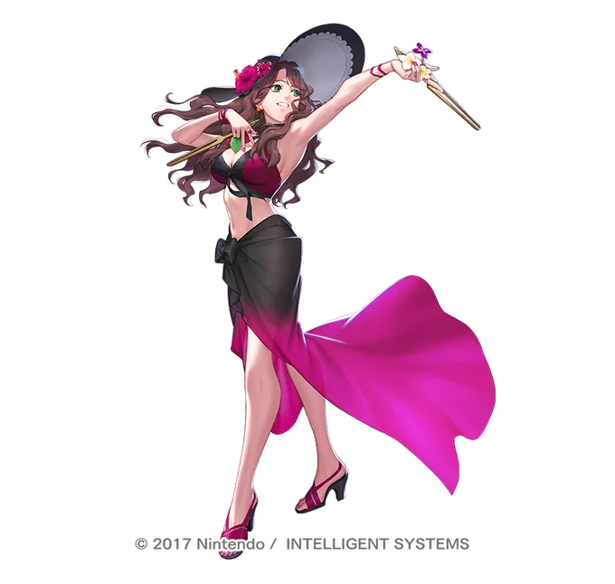 スマートフォンゲーム『ファイアーエムブレム ヒーローズ』にて、7月8日に新登場しました「太陽の歌姫 ドロテア」を描かせて頂きましたー! エレガントな水着歌姫ドロテアさんをぜひよろしくお願いいたしまーす!! #FEヒーローズ  https://t.co/jFA57C37rM 