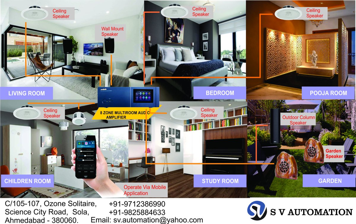 v_automation's tweet photo. Multi room Audio System! 
Built in 8 zone. you can share your music in multiple rooms at a time. Enjoy your favourite music wherever you want. 
#MultiroomAudioSystem #8Zone #MusicSystem #Speaker #technology #svautomation 
For more details, DM us or Whatsapp 
+91-9712386990 https://t.co/eu0ApXYYeb
