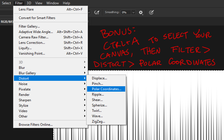 How to make quick and easy anime zoom lines in Photoshop: a tutorial (2/2) 