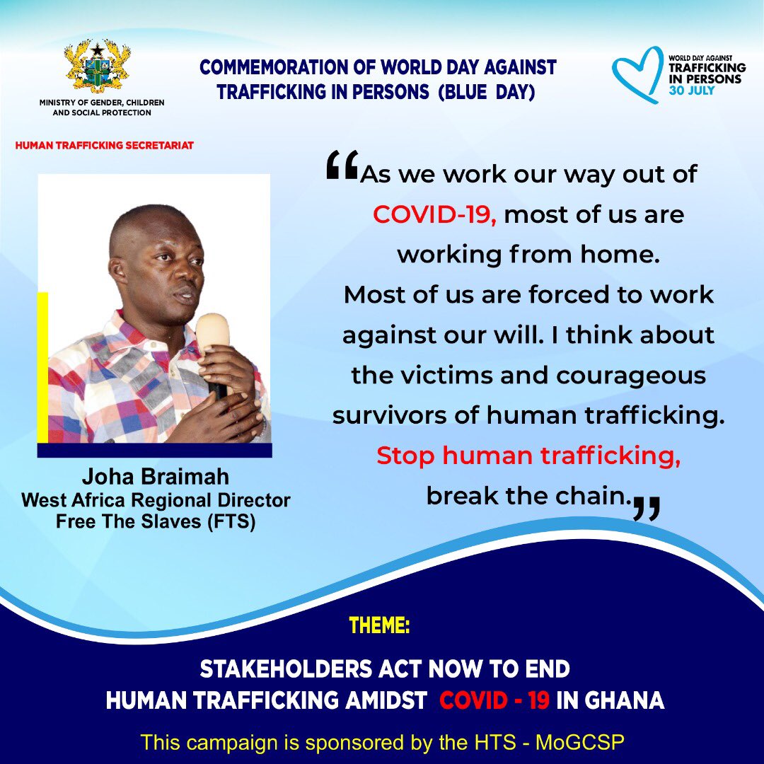 stedjoha's tweet photo. The COVID-19 has further increased vulnerability to human trafficking. In commemorating the world day against TIP, different strategies to respond is needed. https://t.co/tj2IiC2Z91