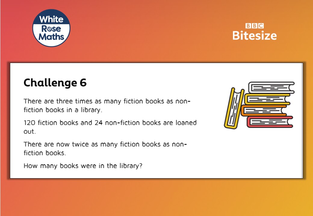 WhiteRoseEd's tweet photo. π Challenge 6 - how many books in the library?
#WRMChallenge #BitesizeChallenge https://t.co/ryJLHmmMJT