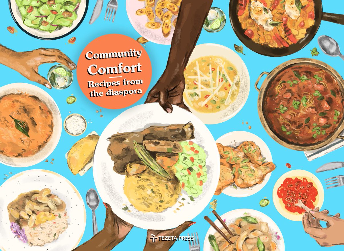 Community comfort. Out Now! 100+ British Chefs from migrant backgrounds. 100+ comfort food recipes in one new e-book! Only £10. All proceeds from will go towards the @majonzifund providing funds for loved ones of Black, Asian &amp; Ethnic minority Covid-19 victims in the UK.