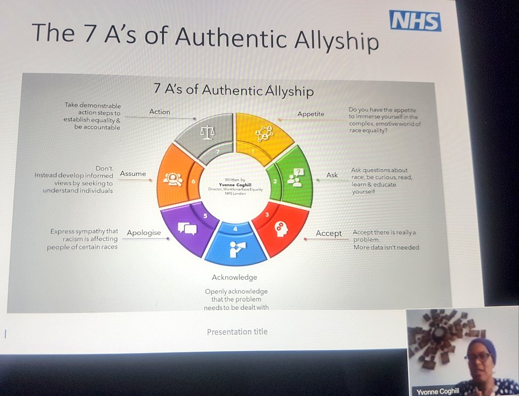 Incredible talk from  @yvonnecoghill1 on race equality in NHS. We need to stop talking. We don't need any more evidence. It is time to choose to take action. We assume leaders speak for all of us - they need to truly speak for ALL of us  #EndPJparalysis