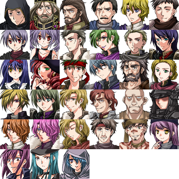 XBbGelMmdTnQcDf's tweet photo. SRPG Studio専用の顔グラ改変素材です。
素材の利用方法についてはSRPG Studioの規約に準じます。
1枚目：味方ユニット風の顔グラ。
2枚目：敵ユニット風の顔グラ。
3枚目：NPC・モブ風の顔グラ。 https://t.co/mn4s0c7xR7