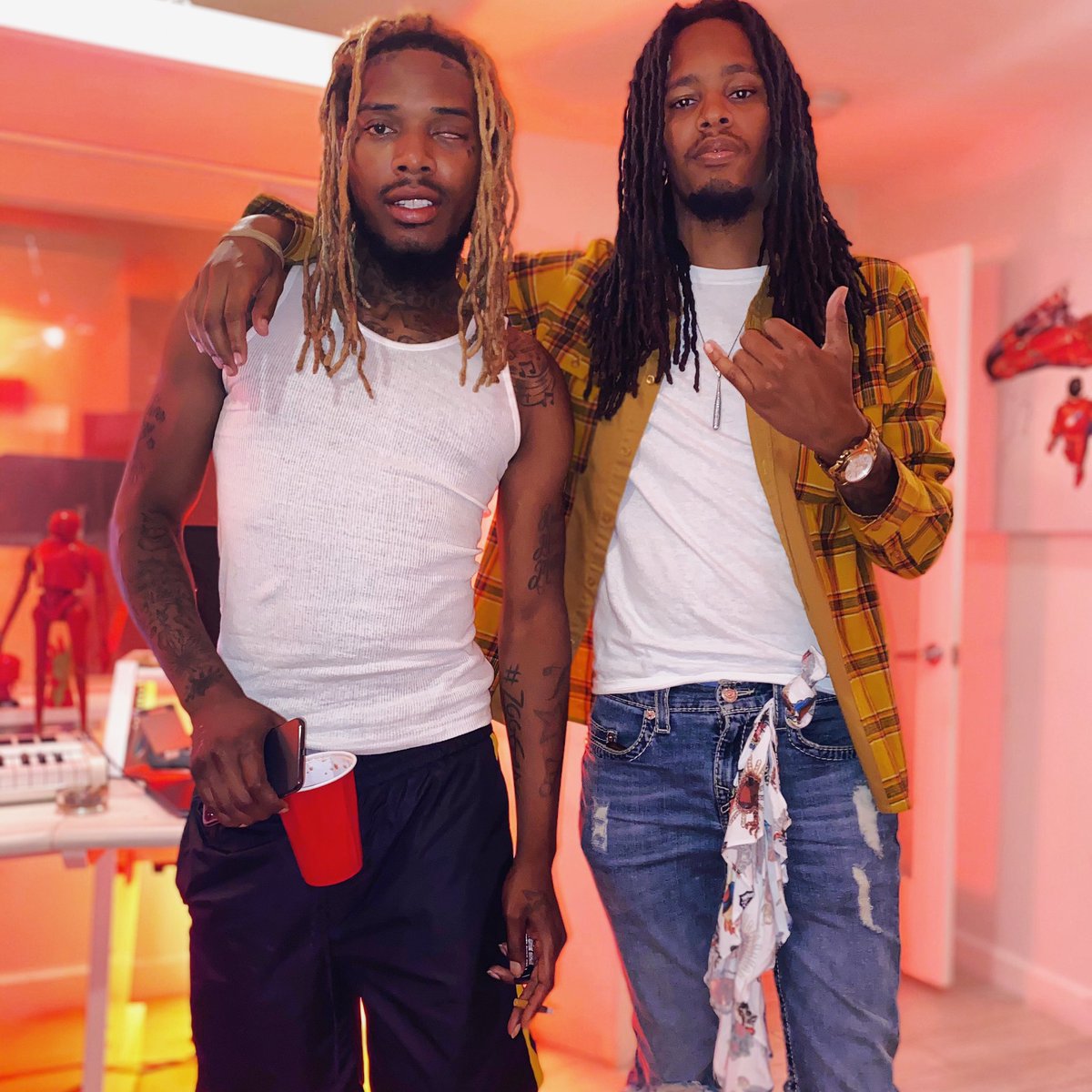Djjayhood973's tweet photo. Just left the studio with my brudda @fettywap 🙏🏾🎤🔥🎹 ALL NEW HEAT ON THE WAY STAY TUNED WE GOING CRAZY! #Jersey #Djjayhood #FettyWap #BadInkMusic #ZooGang https://t.co/HHorUYy7Q2