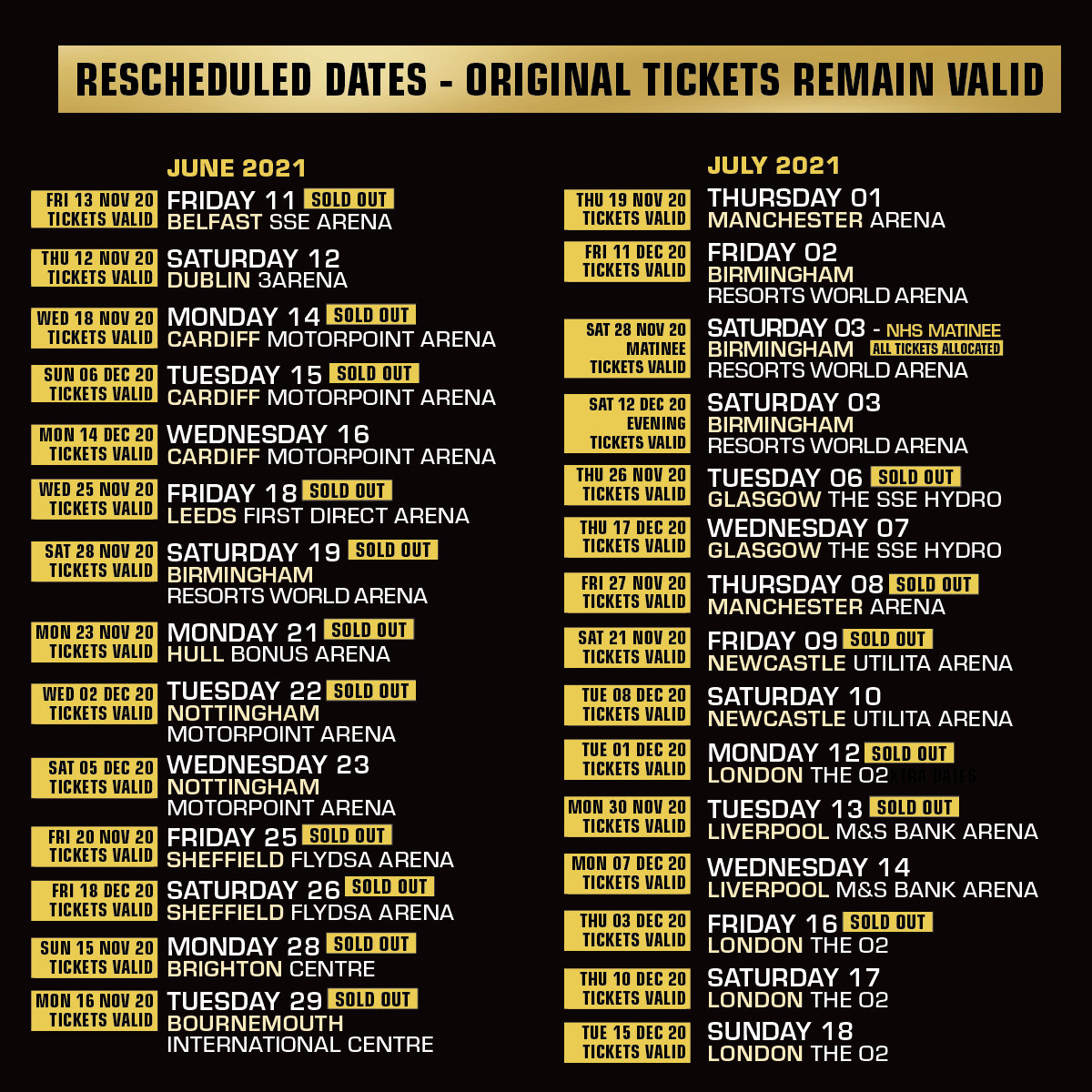 JLSOfficial's tweet photo. Rescheduled dates #BeatAgainTour x https://t.co/347kuGmDUR