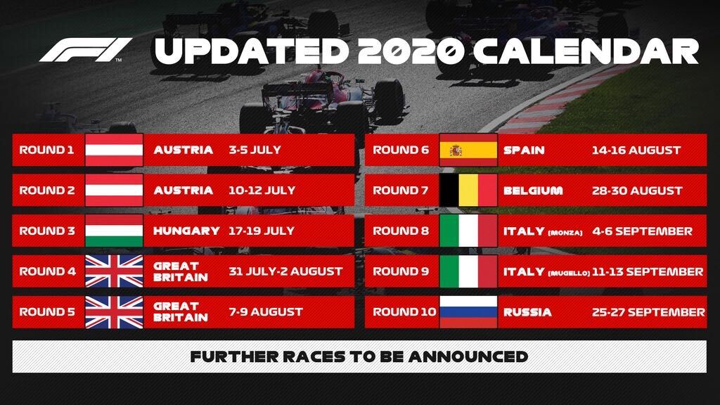f1 2020 schedule