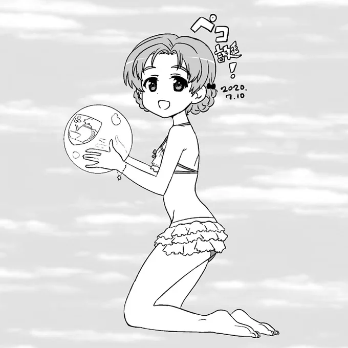オレンジペコ誕おめ2020!!!すこしでも涼しげになって頂ければ。 