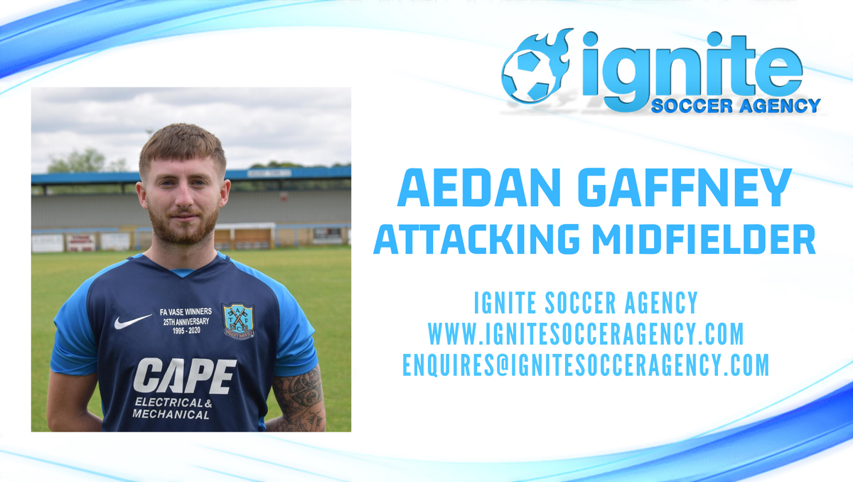 ignite_soccer's tweet photo. Aedan Gaffney Signs For @ignite_soccer✍️🏻
Attacking midfielder @aedangaffney is another gem that we believe will have a bright future in the game. The highly talented player has the attribute in his locker to play at a much higher level and will only improve as a player. https://t.co/XqJ0dUmxAv