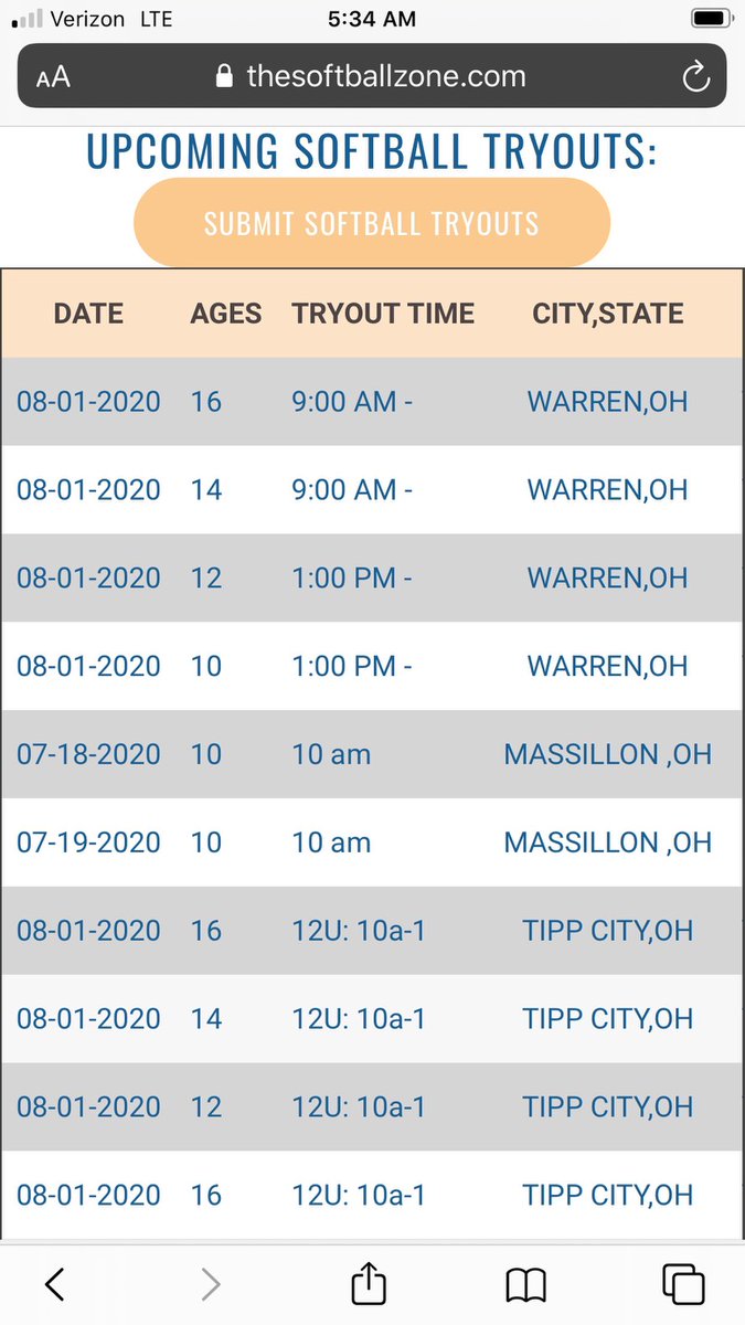 Time to get your tryours posted. TheSoftballZone.com