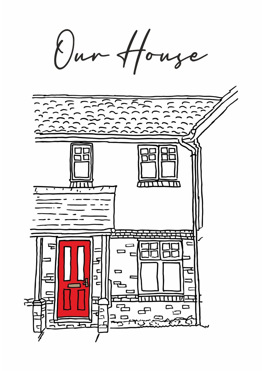 So last night I got the ol’ trusty sharpie out and drew our little house.

Would anyone be interested in something like this? I may put this service up on Etsy if I get some interest 😀