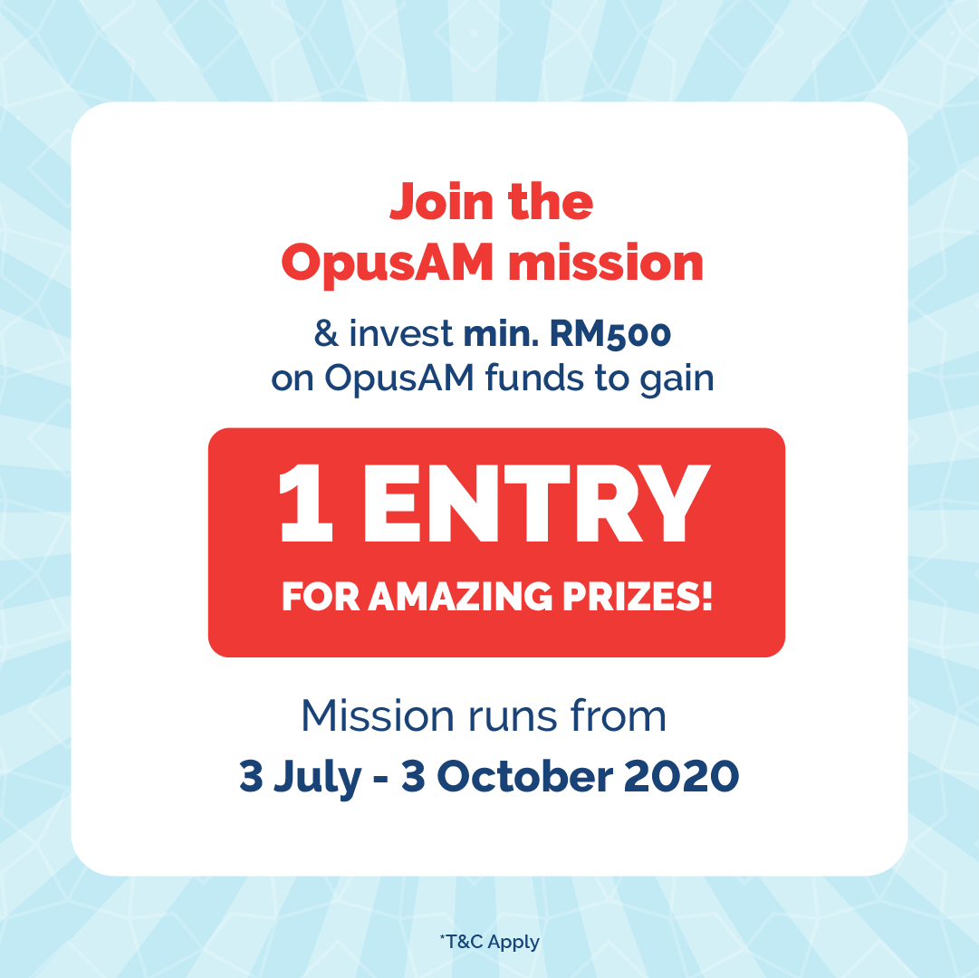 OpusAssetMgmt's tweet photo. First Mission Campaign tie up between @OpusAssetMgmt and Boost!
Join and activate the Mission between 3 July – 3 October and stand a chance to win prizes worth up to RM 4,999. T&C apply.
#OpusAM #BoostMission #MyBoostApp #JustBoostit #UnitTrust #FixedIncome https://t.co/xBlllwfPy4