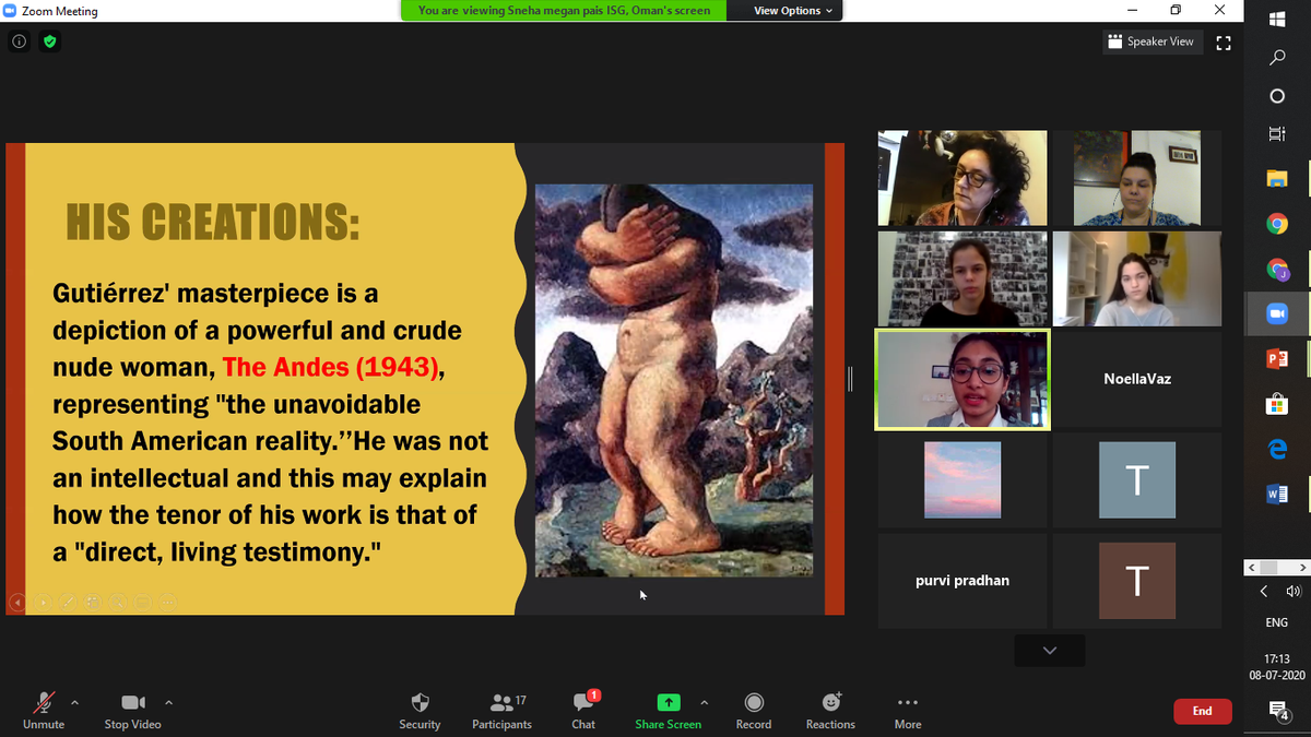 SAI_Edu_In's tweet photo. #SAIInternational is working with 31 schools from across 6 countries as part of #RoundSquare inspired art appreciation project called ‘#Art &amp; #Artists Across Borders’. On July 8 &amp; 9, 2020, students met in a virtual session after researching artists from their allotted countries. https://t.co/zA3hYNX0vV