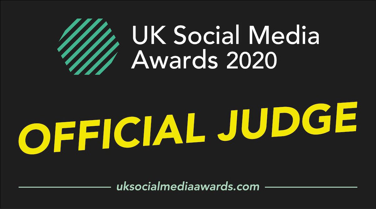 Excited to be judging the UK Social Media Awards by @dontpanicevents in few weeks. If you have a cool campaign, submit it now ☝️
