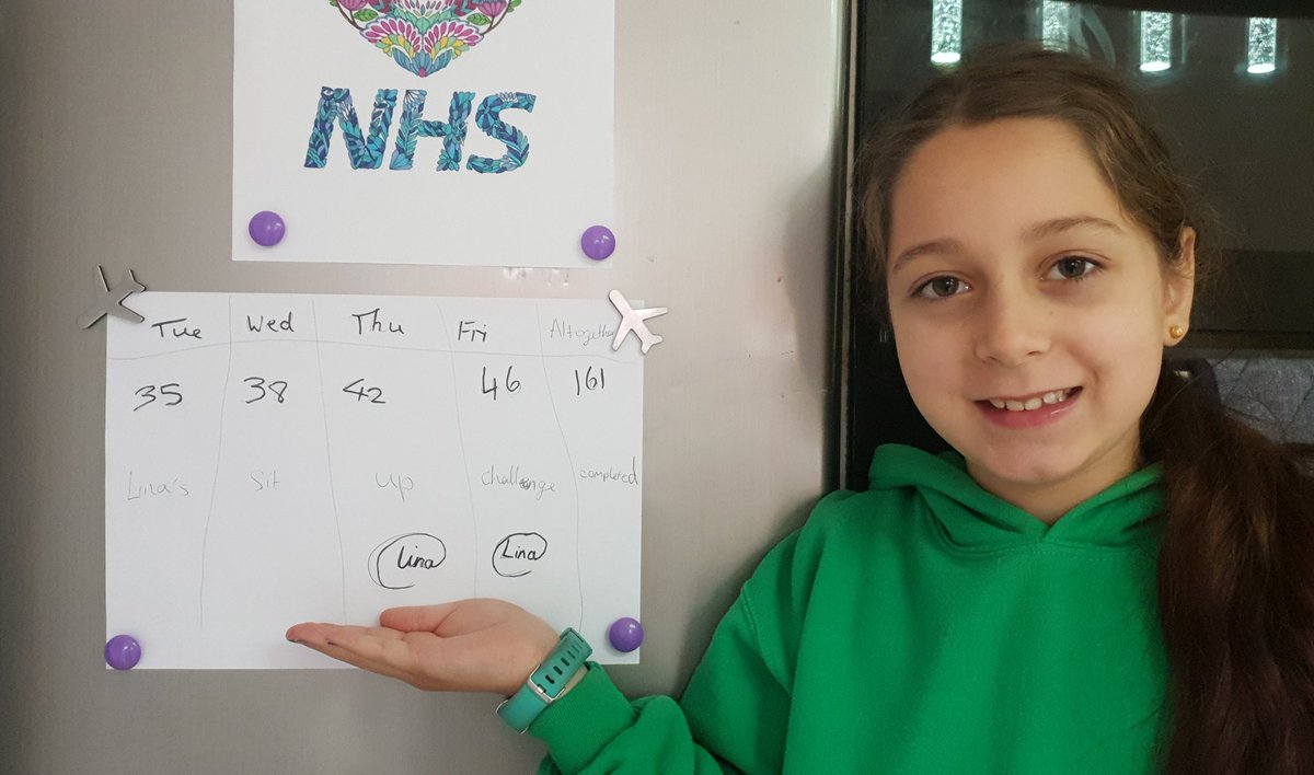 Marwis05's tweet photo. Very proud girl 🤸‍♀️. She did her sit up challenge ( starting from Tuesday) @TyntesfieldLC https://t.co/RRBee7tEJ9