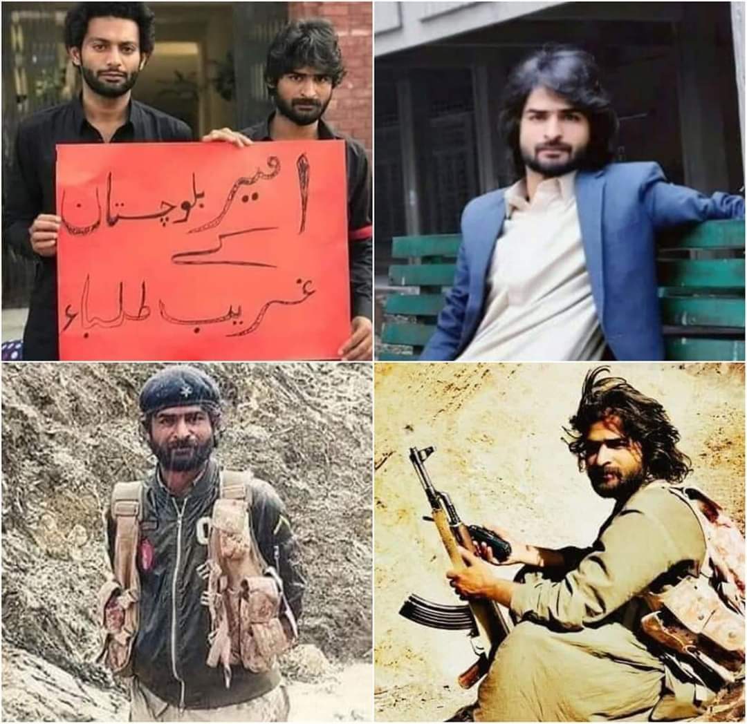 NaimatUllahWazi's tweet photo. بلوچستان سے تعلق رکھنے والے قاٸد اعظم یونیورسٹی کے #M_Phil کے سٹوڈنٹ کو ہتھیار اُٹھانے پر کس نے اور کیوں مجبور کیا ؟
سابقہ فاٹا اور بلوچستان کے لوگ پاکستانی فوج کے خلاف آواز کیوں اُٹھاتے ہیں ؟
#RememberingHaroonBilour
#StopStateTerrorism
@a_siab @Inamkhattakpak 👇👇 https://t.co/zwolX1ahLi