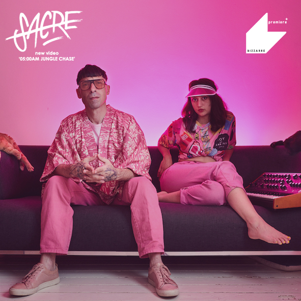 VIDEO PREMIERE! Electro-Pop Duo <a href="/WEARESACRE/">SACRE</a> shares ‘05:00AM JUNGLE CHASE’ Music Video &amp; announces LOVE REVOLUTION album:
bizzarre.co.uk/post/sacre-pre…
LOVE REVOLUTION, will be part of SACRE’s exciting project that harnesses music, photography and storytelling. 

<a href="/THEPLAY_GROUND/">PLAYY.</a>