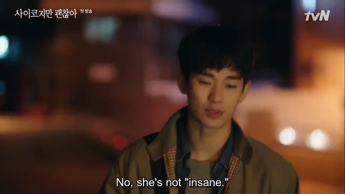 KT's awareness of MY's condition. I don't think he knows the exact diagnosis, but it shows that there are no reversal of tropes or power struggle because he is trying to be as understanding and patient as he can be.  #ItsOkayToNotBeOkay #PsychoButItsOkay