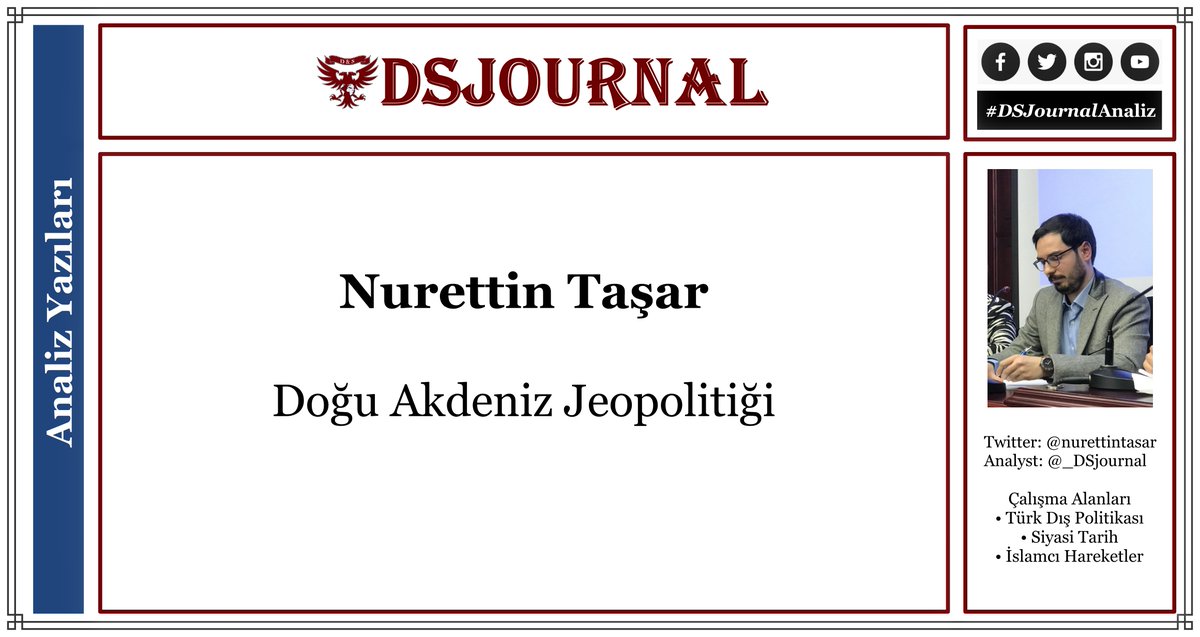 _DSjournal's tweet photo. Nurettin Taşar (@nurettintasar) 
"Mavi Vatan kavramsallaştırması epistemolojik olarak bir devletin iddia ettiği deniz alanlarının tartışılmaz olduğu anlamına gelir. Çünkü vatan, ontolojik güvenliğin merkezidir."

Tam metne ulaşmak için> https://t.co/C1NRO4V81Z https://t.co/i19J1Sh3Hu