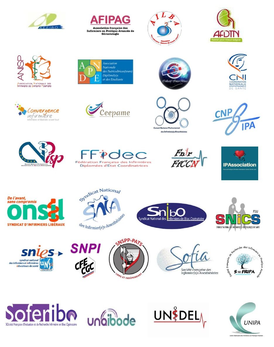 <a href="/aeeibo/">AEEIBO</a> <a href="/ANISPOfficiel/">ANISP</a> <a href="/ANPDE/">ANPDE</a> <a href="/ConvergenceInf/">Convergence Inf.</a> @CnpIpa <a href="/CNP_IA/">CNPIA</a> <a href="/IPAssociationVL/">IPAssociation</a> <a href="/SyndicatONSIL/">Onsil</a> <a href="/SNIA75/">SNIA : Syndicat Nal des #IADE</a> <a href="/SyndicatIbo/">SNIBO</a> <a href="/SNICS_FSU/">SNICS</a> <a href="/infirmierSNPI/">SNPI syndicat infirmier</a> <a href="/SNSPP_PATS/">SNSPP-PATS</a> <a href="/so_fripa/">SoFRIPA</a> <a href="/unaibode/">UNAIBODE</a> @UNIPA9 a