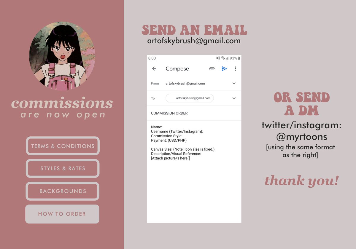 myrtoons_'s tweet image. [ ✨ #commissionsopen ✨ ]

finally opening up comms after debating with myself for daaaays! just need sum funds to help pay bills &amp;amp; buy my meds 🥺 also savin' up for sumn 👀 additional info below (see thread) + RTs appreciated! ❤

💌 dm me or send an email for inquiries #artph