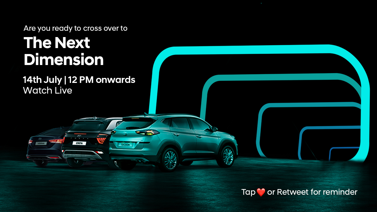 HyundaiIndia's tweet image. Watch #TheNextDimension, Hyundai&apos;s Virtual World come alive with a larger than life experience on July 14 at 12 noon. Tap ❤️ or Retweet to receive reminders of the LIVE event.