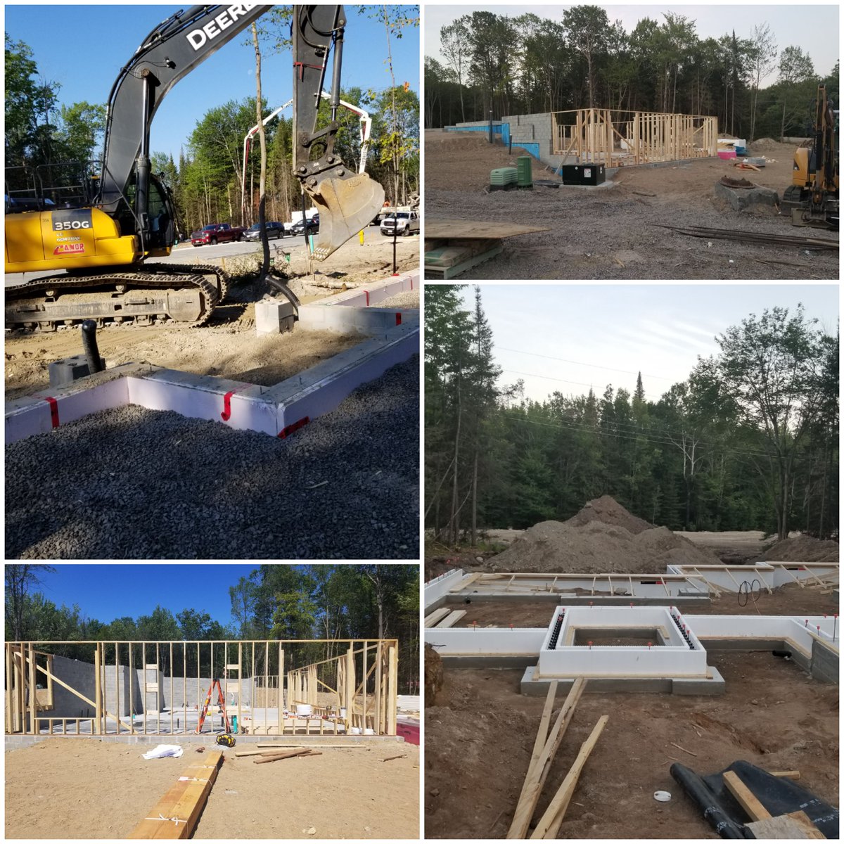 skiridge's tweet photo. Our 6th, 7th &amp; 8th homes are well on their way,  with #9 was dug yesterday! Lots of action! #growourcity #livelifeabove @cityofnorthbay @MayorAlMcDonald @InvestNorthBay @nbdcc @mike_anthony https://t.co/3bDi6YETWt