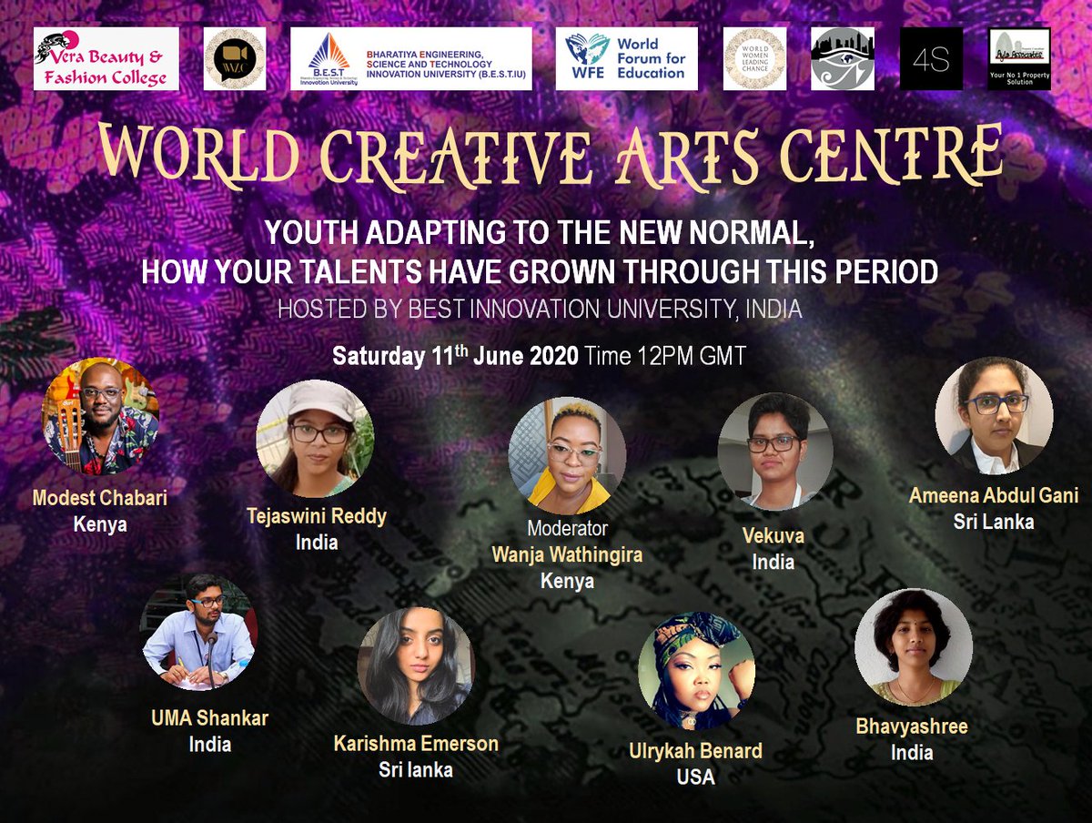 bestiu20's tweet photo. World Creative Arts Centre Featuring the best of creative talent across the world. BESTIU is proud to host the upcoming edition of the conference.

#creative #arts #worldwide #talent #bestiu #wfe #conference #global #youth #COVID #innovation #learning #painting #music #invention https://t.co/3BvDw4zyjU