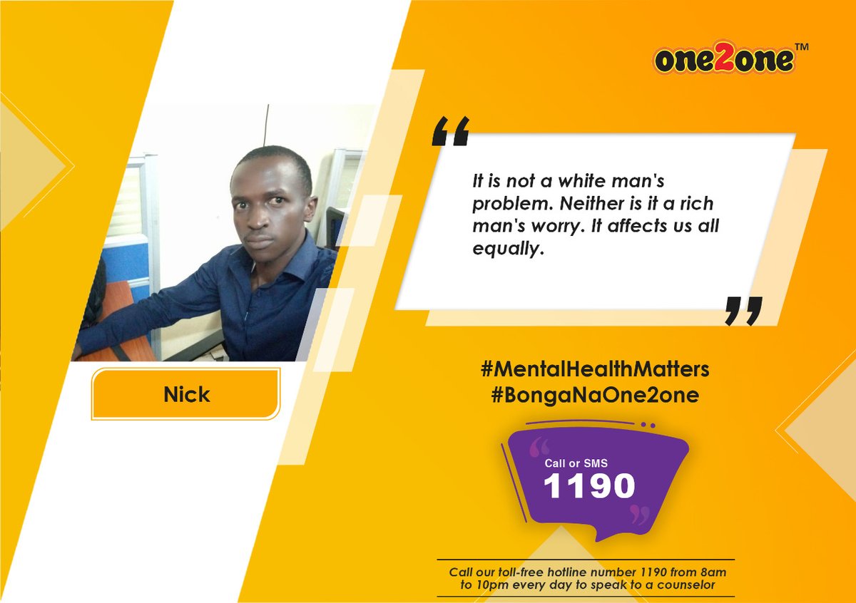 NickolasXVI's tweet photo. Guys... let's talk mental health... 
#bonganaone2one #MentalHealthMatters 
@one2oneKE @LVCTKe @LvctGroupLtd https://t.co/9hzcyPnRQn
