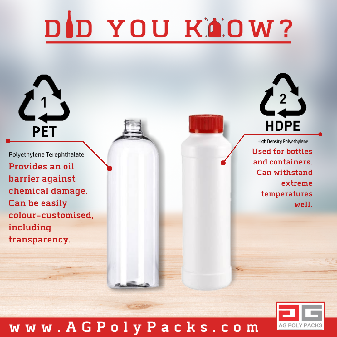 ag_packs's tweet photo. Wanna know more about plastics?

Here’s something about PET and HDPE:

#agpolypacks #redefiningpackaging #aggppl #petbottles #hdpebottles #aggroup #didyouknow #plastics #plasticpackage #bottles #plasticknowledge https://t.co/G20WJnagsS