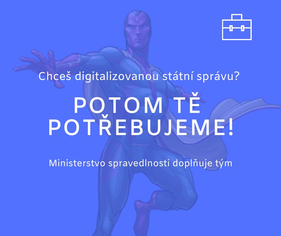 Doplňujeme tým odboru elektronizace justice. 🦸‍♂️🦸‍♀️
Aktuálně: 1x právník/analytik, 1x vysokoškolák/analytik  👩‍💻👨‍💻👩‍💻
Nástupní plat pro absolventa bez praxe: 30 170 Kč 💵
+ osobní příplatek 💰 a další benefity.🔥 Více informací na kariera.justice.cz/volne-pozice nebo v PM.